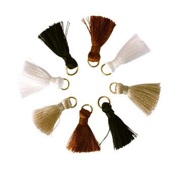 1543 - 3700443515433 - MegaCrea DIY - Pompons mini avec anneau doré 3cm Tendance 8 pièces - 2