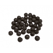 Perles pierre de lave ronde 1 cm noir 20 pièces
