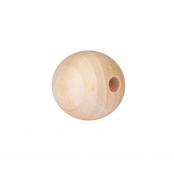Perles en bois brut rondes 3 cm trou 0,7 cm 4 pièces