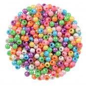 Perles pour enfant nacrées rondes 0,6 cm 358 pièces