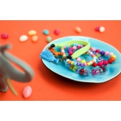 Perles pour enfant rondes et colorées 0,8 cm 275 pièces