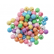 Perles pour enfant strass rondes 1 cm 64 pièces
