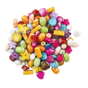 Perles pour enfant opaques assorties 0,7 à 1,7 cm 74 pièces