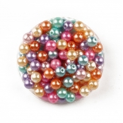 Perles pour enfant nacrées rondes pastel 0,8 cm 