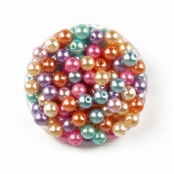 Perles pour enfant nacrées rondes pastel 0,8 cm