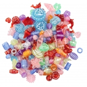 Perles pour enfant polies assorties 0,5 à 1,8 cm 97 pièces