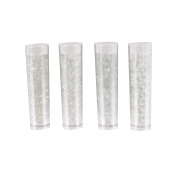 Perle Rocaille Tube 8 g Blanc cristal 4 pièces