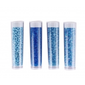 Perle Rocaille tubes 8 g Bleu clair 4 pièces