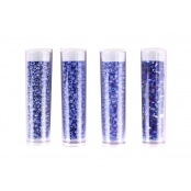 Perle Rocaille tubes 8 g Bleu foncé 4 pièces