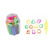 Kit Pâte à modeler pour enfant 8 coul. + 11 accessoires