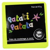 Pâte polymère à modeler Patati Patata Jaune fluo 50 g