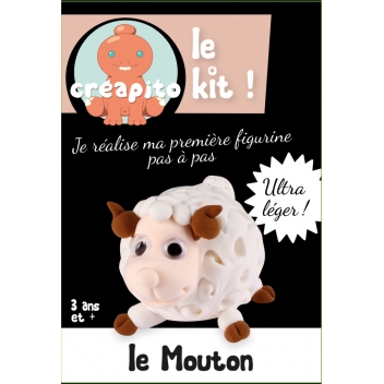9865 - 3700443598658 - MegaCrea DIY - Kit Pâte à modeler enfant Creapito Le mouton