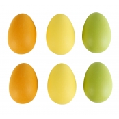 Oeuf en plastique 6 x 4,5 cm Couleur 6 pièces