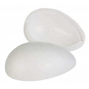 8083 - 3700443580837 - LePolystyrène - Oeuf en polystyrène en 2 parties 20 x 14 cm - 2