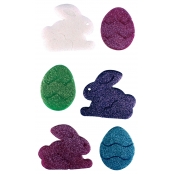 Décoration de fenêtre Oeufs et lapin de Pâques 6 pièces