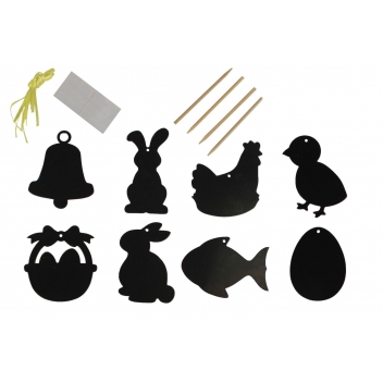 8171 - 3700443581711 - MegaCrea DIY - Motifs Pâques à gratter 8 à 10 cm 8 pièces - 2
