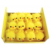 Poussins en chenille de soie 2,5 cm 12 pièces