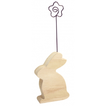 7669 - 3700443576694 - MegaCrea DIY - Marque place en bois lapin 5,5 x 8 x 2 cm