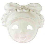 Masque enfant fillette en papier comprimé 24 x 26 cm élastique