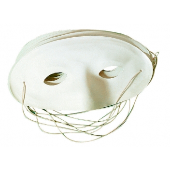 4008 - 3700443540084 - MegaCrea DIY - Masques enfant Loups en plastique blanc 8,5 x 16 cm x 5 pièces - 3