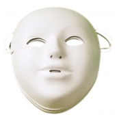 Masques enfant en plastique blanc 15 x 18 cm x 5 pièces