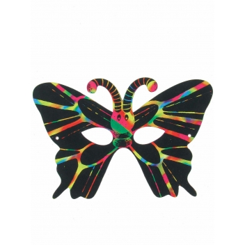 8166 - 3700443581667 - MegaCrea DIY - Masques enfant à gratter 22 x 15 cm x 4 pièces - 3