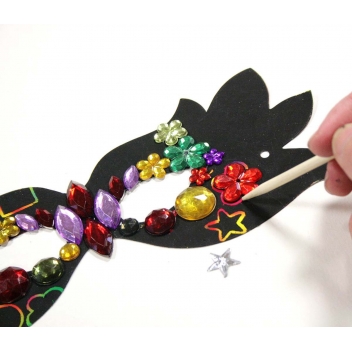 8166 - 3700443581667 - MegaCrea DIY - Masques enfant à gratter 22 x 15 cm x 4 pièces - 6