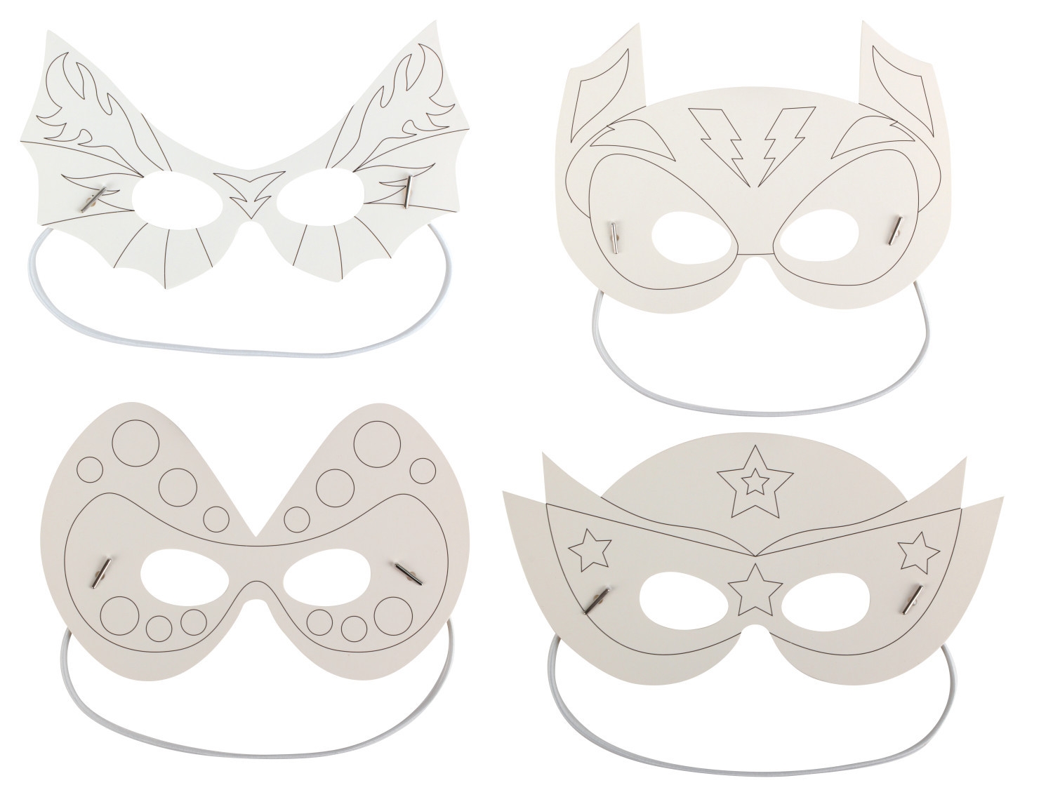 Assortiment de masques en papier mousse - Super héros - 12 pcs - Masque -  Creavea