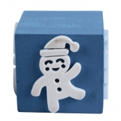 Tampon cube en caoutchouc pour enfant 4 faces Noël Rigolo