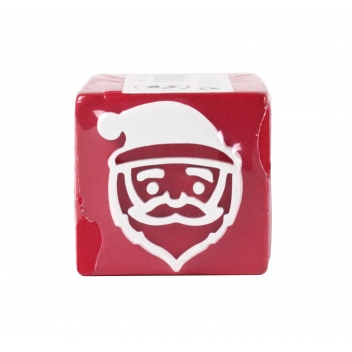 2558 - 3700443525586 - MegaCrea DIY - Tampon cube en caoutchouc pour enfant 4 faces Noël festif