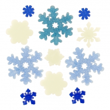 6262 - 3700443562628 - MegaCrea DIY - Décoration Noel Fenêtre Gelly vitrostatique Flocons