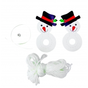 Kit créatif pompon Bonhomme de neige blanc