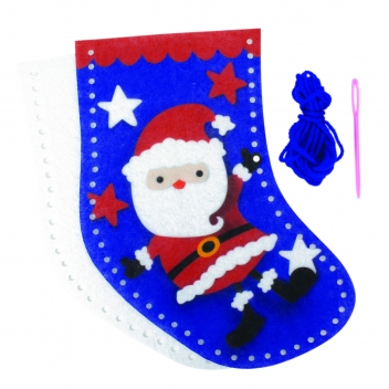 3701 - 3700443537015 - MegaCrea DIY - Kit chaussettes de Noel en feutrine Père Noël - 6