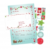 Set de papier à lettre pour le Père Noël 6 pièces