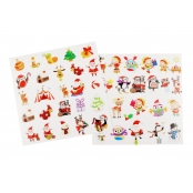 Stickers transparents Noël Assortiment Rigolo 48 pièces