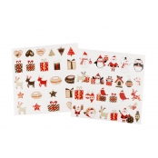 Stickers transparents Noël Assortiment Joie 48 pièces