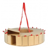 Calendrier de l'Avent circulaire kraft 44x10 cm