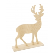 Cerf en bois 20x15x0,6cm