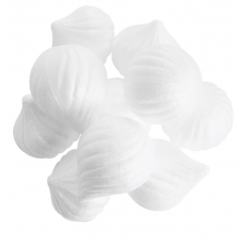 8122 - 3700443581223 - LePolystyrène - Boules chantournées en polystyrène 10 cm 10 pièces