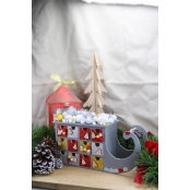 Sapin en bois adhésif pour Calendrier de l\'Avent 2,5 cm