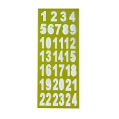Sticker pour Calendrier de l\'Avent Chiffre argenté 3 cm