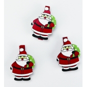 Pince à linge Père Noël rouge et vert 5cm 6 pièces