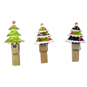 Pince à linge en bois Sapin 4x2x1 cm 10 pièces