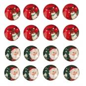 Cabochons adhésifs Noël Traditionnel 2 cm 16 pièces