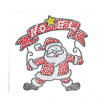 3550 - 3700443535509 - MegaCrea DIY - Sticker strass Père Noël 14x12,5cm