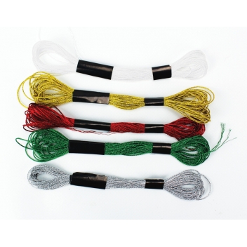 3667 - 3700443536674 - MegaCrea DIY - Echeveau coton métallisé 8m 4 pièces - 4