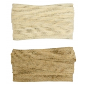 Ruban de jute beige et naturel 1 cm 2 pièces