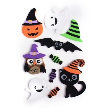 2903 - 3700443529034 - MegaCrea DIY - Stickers en mousse Halloween 10 pièces