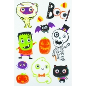 Stickers Halloween 2 à 9 cm 12 pièces