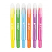 Crayon de cire pour Enfant Couleur fluo 6 pièces